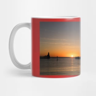 January sunrise at the mouth of the River Blyth - Panorama Mug